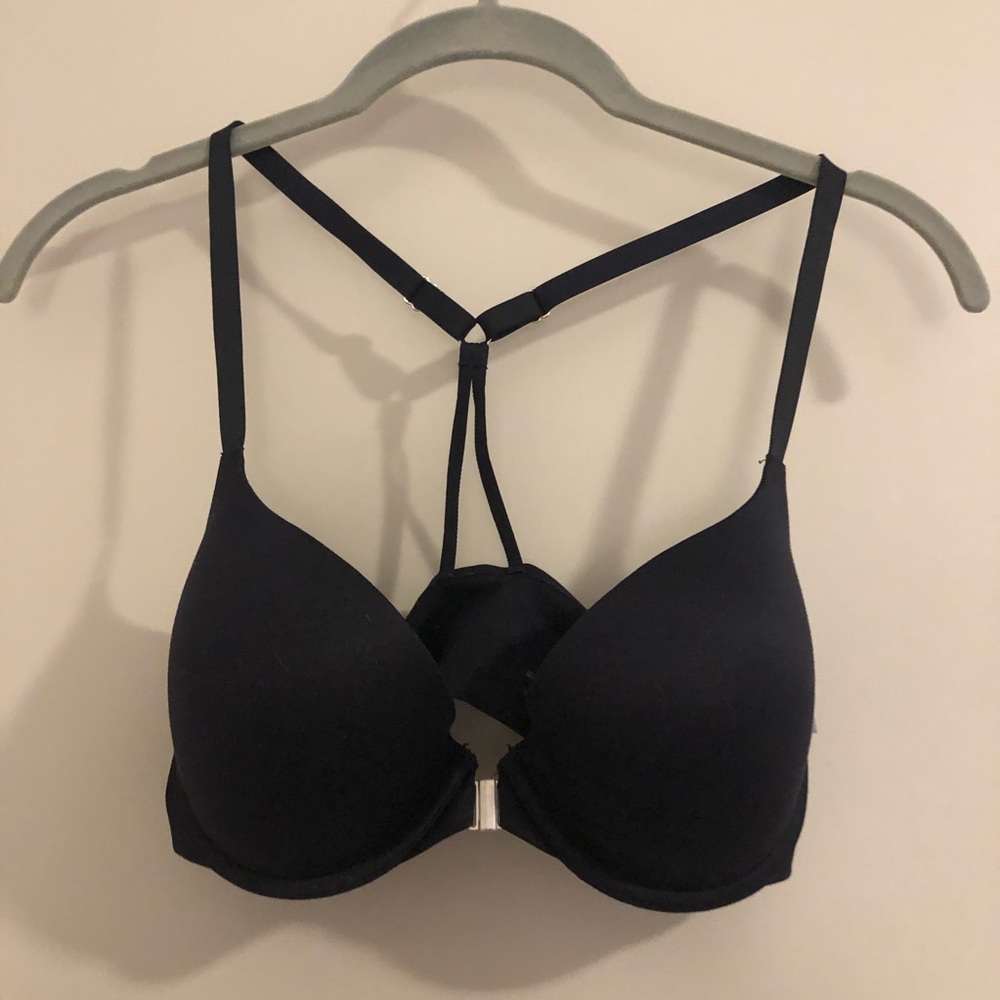 Aerie Black Front Closer Racer Back Bra- 32DD